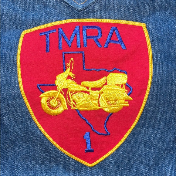 Vintage DeeCee Denim Button Up Western Vest: Men’s Size 46: Motorcycle Cut - Picture 4 of 5